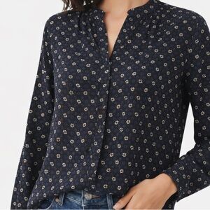 Ines de la Fressange Paris x Uniqlo Floral Blouse-Medium. French Girl Chic